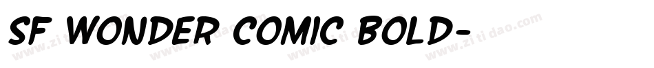 SF Wonder Comic Bold字体转换